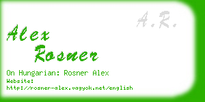 alex rosner business card